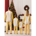 thumbnail image 6 of Family Matching Christmas Pajamas Set Letter Print Tops and Plaid Pants Holiday Pajamas Sleepwear, 6 of 10