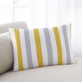 thumbnail image 2 of Geometric Vertical Stripes White Standard Size Pillow Cover, Pillowcase Protectors with Zipper, Breathable Decorative Throw Pillow Case Cover, Pillow Shams for Couch Sofa 20x26Inch, 2 of 7