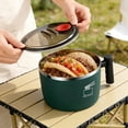 thumbnail image 1 of BotaniNest Stainless Steel Soup Bowl With Lid And Drain Versatile Kitchen Tableware For Ramen Cereal, 1 of 6