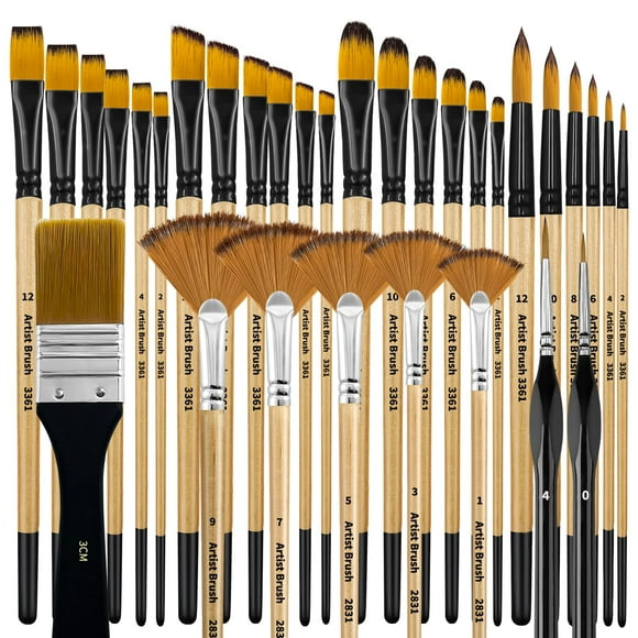 Juego de pinceles Bougimal Artist Series, 32 piezas, nailon