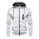 thumbnail image 1 of Sudadera con capucha para hombre, Color negro, blanco, verde militar, rojo, bloque de Color, forro polar, ropa informal fresca, ropa de invierno, 1 of 4