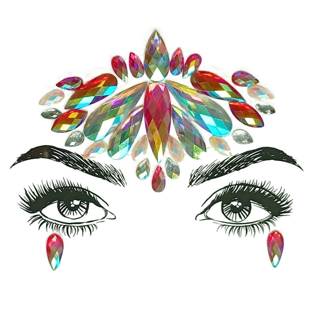 TopLLC Tattoo Stickers Halloween Sticker Acrylic Crystal Diamond Sticker Diamond Face Sticker Stickers Stickers