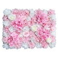 thumbnail image 6 of Artificial Flower Wall Panels, 12-Pack, 60x40cm, Silk & Plastic, Pink & White, Handmade, Realistic Dahlia, Rose, Hydrangea, Hollow Grid Backing, Easy to DIY, Ideal for Outdoor Fences, 6 of 12