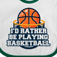 thumbnail image 4 of Inktastic I'd Rather Be Playing Basketball Boys or Girls Baby Bib, 4 of 4