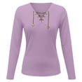 thumbnail image 5 of Women's V-Neck Slim Fit Long-Sleeve Knit Top - Soft Stretchy Layering & Everyday Wear, 5 of 6