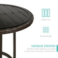 thumbnail image 4 of Best Choice Products 3-Piece Outdoor Wicker Bistro Bar Height Set for Patio, Garden w/ Barstools, Steel Frame - Red, 4 of 7