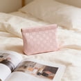 thumbnail image 4 of Checkered Pattern Portable Cosmetic Bag, Mini Travel Makeup Pouch for Purse, Small Zippered Makeup Bag for Lipstick & Essentials, 4 of 6