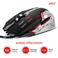 thumbnail image 3 of PBX Gladiator Wired Gaming Mouse - High-Precision 6D Computer Gaming Mouse - Mouse for Laptop with Adjustable DPI Settings - Corded PC Gaming Accessories for Gamers - 6' Cable, 4 LED Colored Backlight, 3 of 11