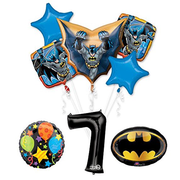 The Ultimate Batman 7th Birthday Party Supplies and Balloon Decorations