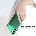 thumbnail image 4 of Allytech 2 in 1 Detachable Wallet Case for Samsung Galaxy A24 4G, [Thin & Light] [Compatible with MagSafe] Luxury PU Leather Card Holder Soft Bumper Shockproof Anti-Scratch Magnetic Case, Green, 4 of 11
