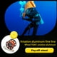 thumbnail image 4 of Mantenga el carrete de buceo Reel Portátil Color sólido Poliéster Reeles Pesca de Freeado Accesorios bajo el agua con gancho de doble extremo Negro 15m Speravity  OD003289-02, 4 of 7