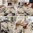 thumbnail image 5 of Chinese Area Rugs 6'x9', Washable Small Throw Rugs for Kitchen Dining room, Black White Tree Flowers Traditional Ink Painting Indoor Outdoor Rug Non-Slip Low Pile Carpet Runner Reversible Floor Mats, 5 of 8