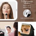 thumbnail image 4 of SOZOMO Bolsa de Maquillaje Profesional con Espejo LED,con Peque&ntilde;o Espejo,Estuche de Maquillaje,Bolsa de Cosm&eacute;tico,con Divisores Ajustable y Sensor t&aacute;ctil 3 Colore Luce, 4 of 8
