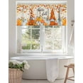 thumbnail image 7 of Gnome Pumpkin Fall Thanksgiving Kitchen Valances for Windows Vintage Orange Leaf Farmhouse Valance Curtains&nbsp; for Kitchen /Living Room/Bedroom/ Bathroom Decor, 42"x12 " ,Rod Pocket 1 Panel,, 7 of 7