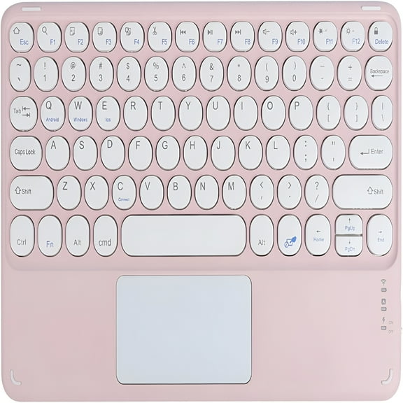 GJX Wireless Bluetooth Keyboard with Touchpad, Portable Mini Small Universal Rechargeable 10 inch Ultra-Slim Wireless Keyboard for Tablet Smartphone PC Computer Laptop