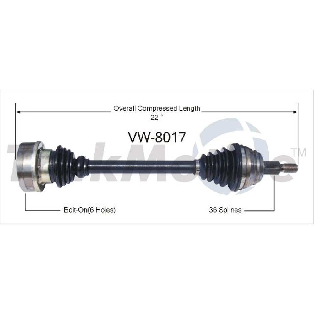 OE Replacement for 19992004 Volkswagen Jetta Front Left CV Axle Shaft