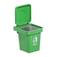 thumbnail image 2 of Trash Can Shaped Desk Decor 1pc Plastic Desktop Figurine for Office Home Bathroom Living Room, 2 of 9