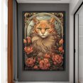 thumbnail image 3 of Hilo Algodón Bordado Punto Cruz Con Gato Dorado Y Rosa 11CT 40x60cm, 3 of 9