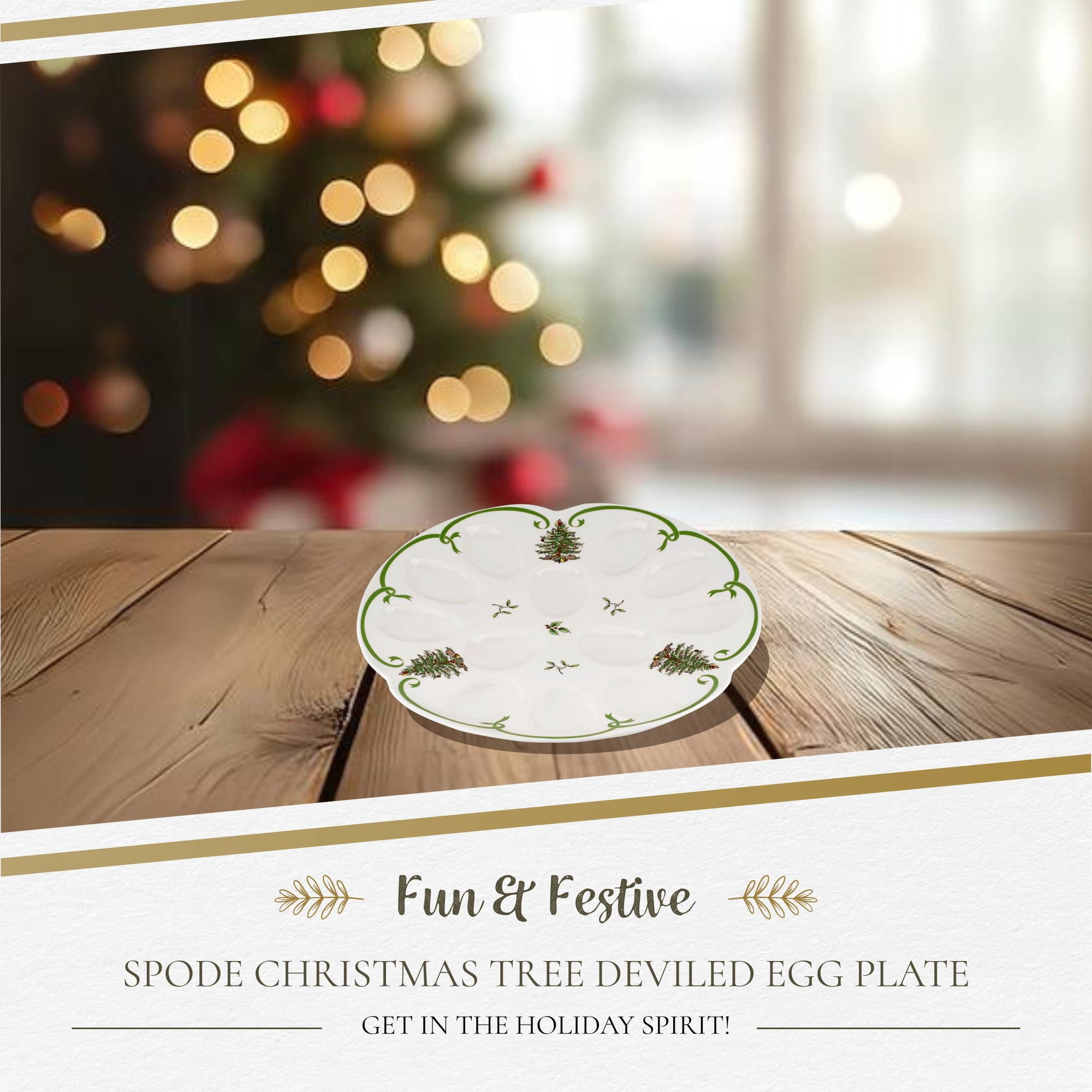 Spode Christmas Tree Devilled Egg Dish