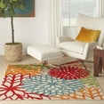 thumbnail image 4 of Nourison Aloha Floral Green 5'3" x 5'3"square Area Rug, (5 Square), 4 of 11