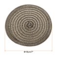 thumbnail image 2 of Uxcell 6pcs Round Braided Placemats 7" Non-Slip Round Table Mats for Dining Tables Washable Heat Insulation Woven Placemats, Brown, 2 of 7