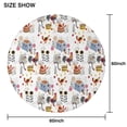 thumbnail image 6 of White Chicken Farm Pattern Round Tablecloth 60"x60",Wrinkle Wipeable Table Cloth for Kitchen Dining Room Picnic Patio Party, 6 of 6