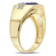 thumbnail image 3 of Everly Men's Created Sapphire 10K Yellow Gold Engagement Ring, 3 of 7