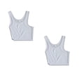 thumbnail image 2 of Qarigey Chaleco de verano para mujer, chalecos moldeadores de Color sólido, camiseta sin mangas para el pecho, camisetas sin mangas transpirables para Prendas para la parte del cuerpo Blanco METRO Qarigey  FS11407-02, 2 of 6
