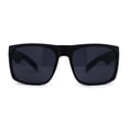 thumbnail image 3 of Mens OG Flat Top Rectangle Gangster Mob Shade Sunglasses Matte Black, 3 of 4