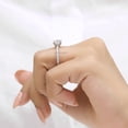 thumbnail image 6 of JEWELEGANT 2 Ct Square Cushion Moissanite Diamond Low Profile Engagement Ring for Women, 6 of 8