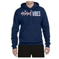 thumbnail image 2 of Mermaid Vibes Cute Shimmer | Mens Fashion Hooded Sweatshirt Graphic Hoodie, Navy, Small, 2 of 3