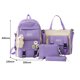 thumbnail image 1 of Bolsa Mochila de lona a la moda para mujer, estuche para lápices (púrpura) Likrtyny Para Estrenar, 1 of 8