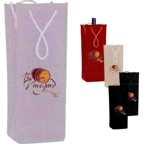 Superbagline QSB71 Khaki Single Bottle Wine Tote - Pack of 50