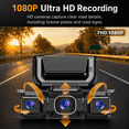 thumbnail image 3 of Dash Cam Front and Rear with 64GB Card, 4 Channel Dash Camera for Cars with Front, Rear, Left & Right Cameras, 1080P Car Dash Cam with WiFi App, Night Vision, Recording, 3" IPS Screen, 3 of 12