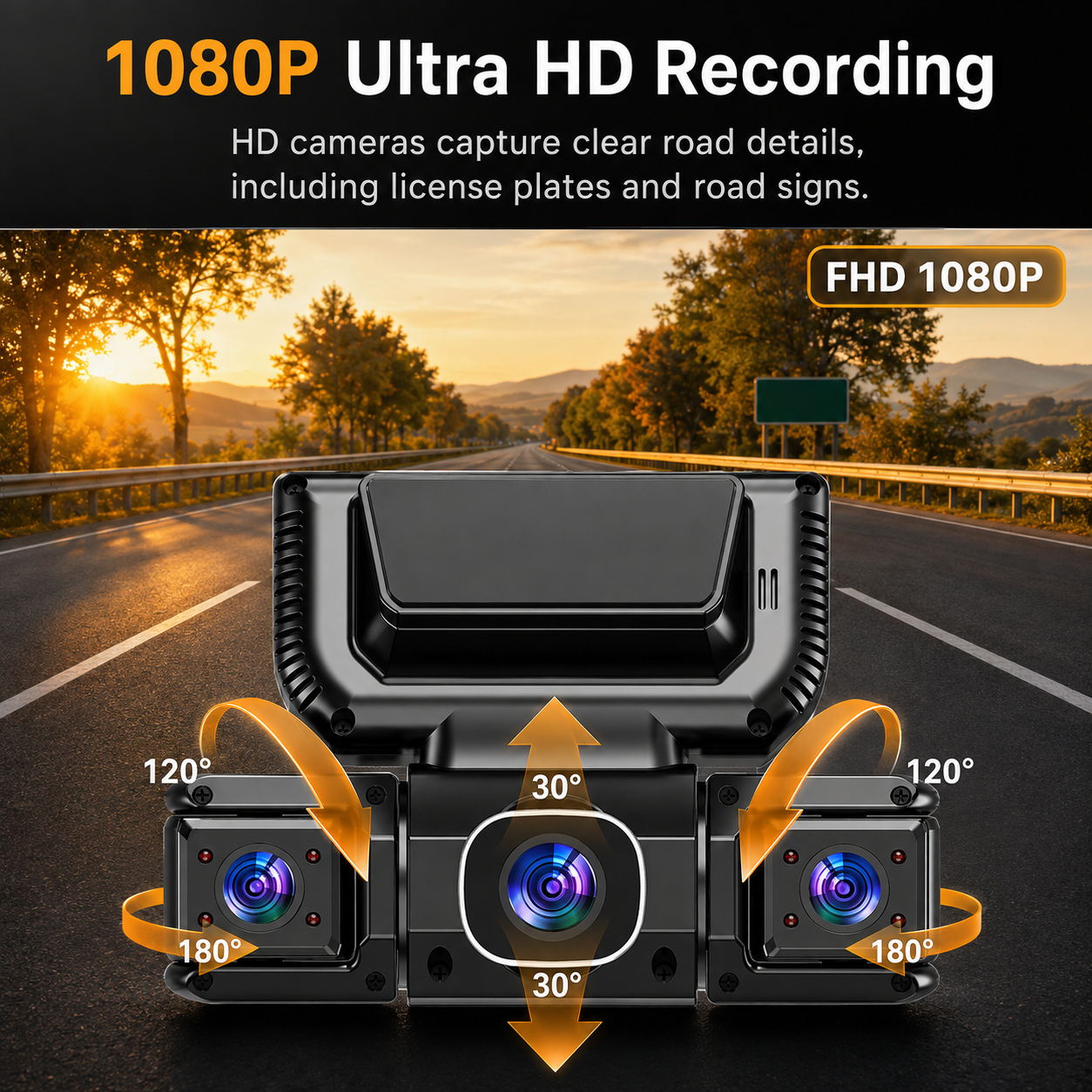NIUTA 4-Channel Dash Cam 1080P with WiFi and 64GB Card photo 3