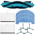 thumbnail image 1 of Bgsha For Ultenic D10 Robot Vacuum Replacement Brushes Filters Mop Cloth Set, 1 of 10