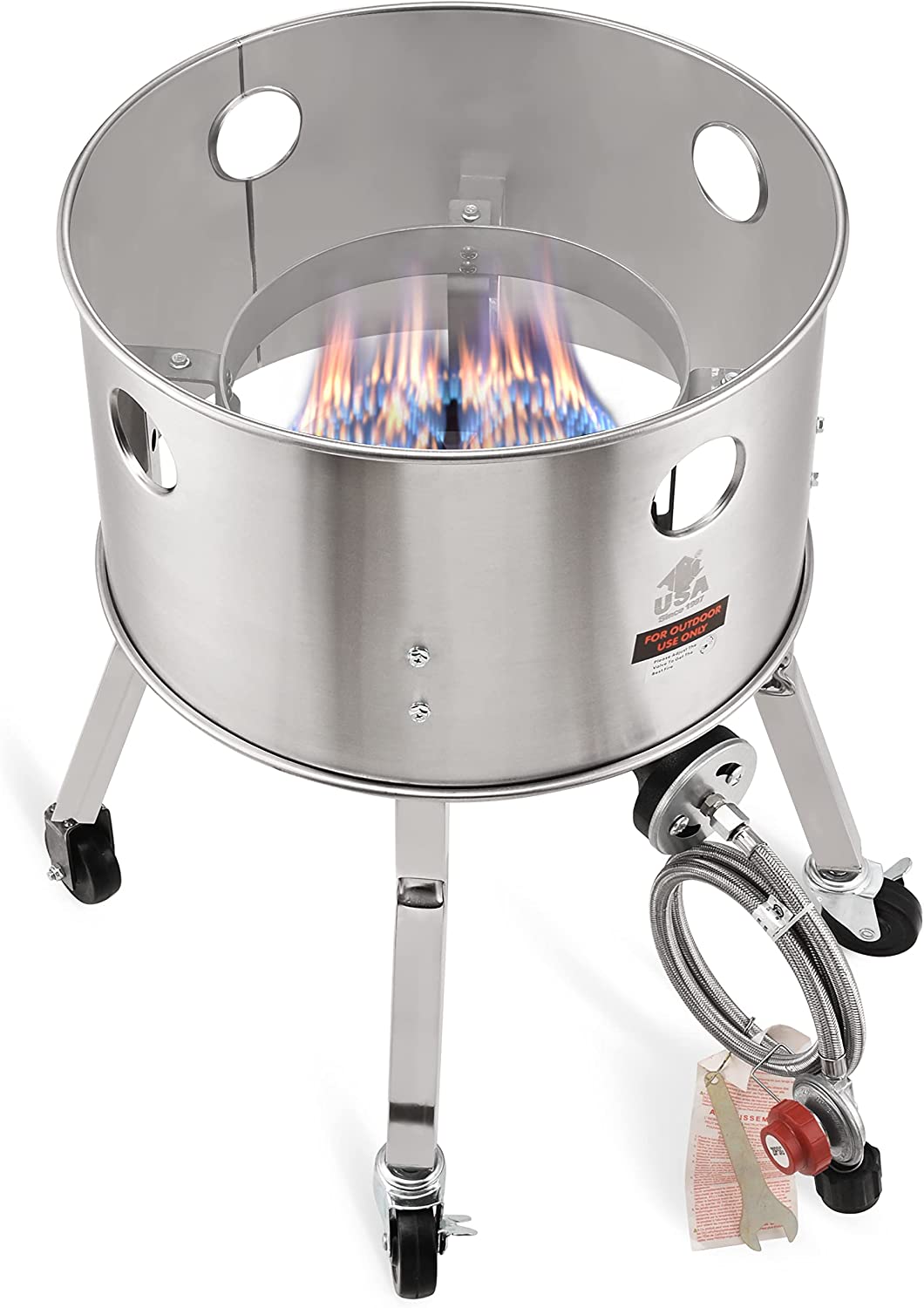 ARC Propane Burner Outdoor Stove Burner, Stainless Steel Single Propane