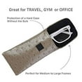 thumbnail image 6 of Eyeglass Case Top Closure, Slip In Eyeglass Case Soft Faux Ostrich Leather Fits Large Glasses, Women Men, 6 of 9