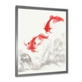 thumbnail image 2 of Designart 'Ancient Gold Fishes' Nautical & Coastal Framed Art Print, 2 of 4