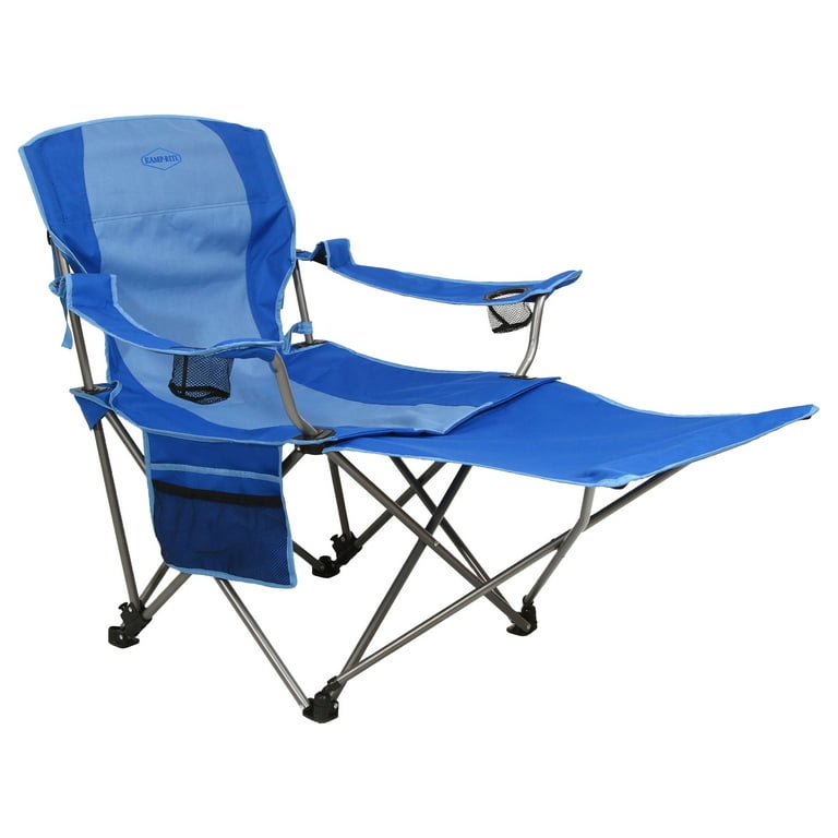 Folding chair with online umbrella and footrest