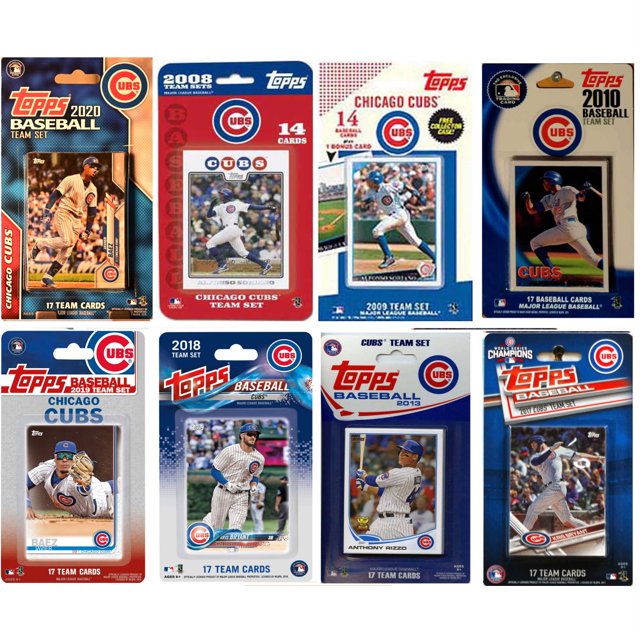 C&I Collectables CUBS821TS MLB Chicago Cubs 8 Different Licensed Trading Card Team Sets