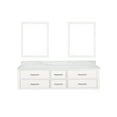 thumbnail image 3 of Tuckerton 72 in W x 22 in D White Double Bath Vanity, Carrara Marble Top and 34 in Mirrors, 3 of 10
