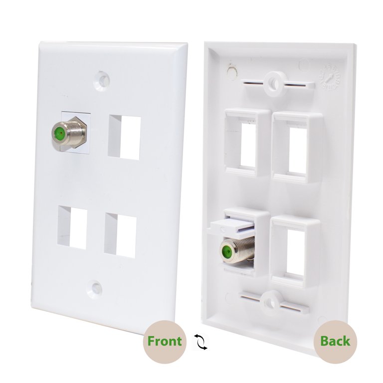 Legrand - OnQ F Keystone Connector, Recessed Keystone Coax Insert Legrand - OnQ F Keystone Connector, Recessed Keystone Coax Insert