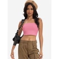 thumbnail image 5 of Womens Tube Tops Strapless Crop tops Basic Backless Sleeveless Bandeau Cute Summer Outfits Sexy Solid Tops, 5 of 6