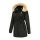 thumbnail image 5 of Chaquetas para mujer Abrigo largo cálido Sudadera con capucha Chaqueta de cuello Parkas de invierno delgadas Abrigos Odeerbi ODB-3, 5 of 9