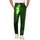 thumbnail image 1 of Pantalones de lentejuelas INSPIRE CHIC para hombres, pantalones rectos brillantes para fiestas disco, talla 34, color verde, 1 of 6