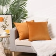 thumbnail image 6 of Unique Bargains 4 Pcs Velvet Solid Throw Pillow Covers Soft Cozy Pillowcases Home Decor Orange/Green 16" x 16", 6 of 6
