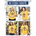 thumbnail image 4 of XCHQRTI Faith 4th of July Shirt Plus Size Women Graphic Tees Summer Short Sleeve Tops, 4 of 7