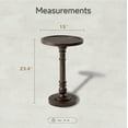 thumbnail image 6 of COZAYH Pedestal Small Drinking Table, Traditional Tray Top End Table, Espresso, Round, 6 of 7