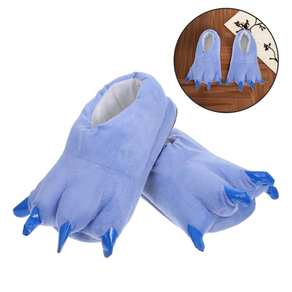 FONWILYO Furry Slippers Slipper Blue Flannel 1 Pair